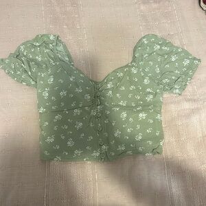 Green Floral Shirt